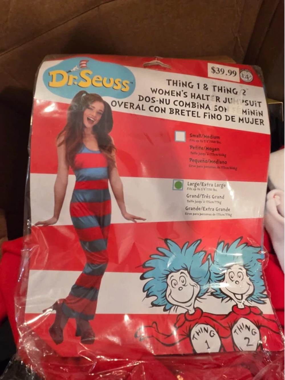 Dr seuss thing 1 &  thing 2 jumpsuit